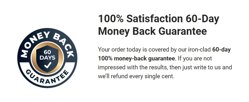 60-day money back guarantee seal